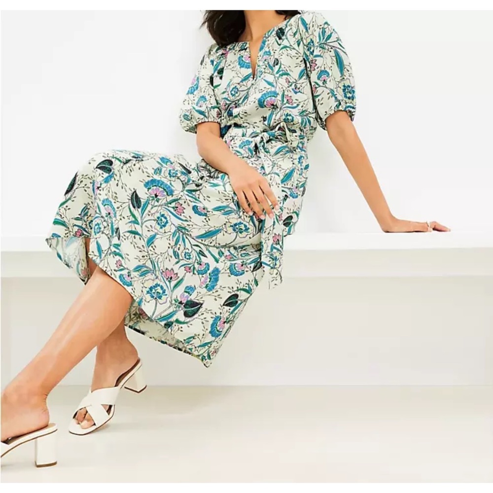 LOFT linen dress size Large L